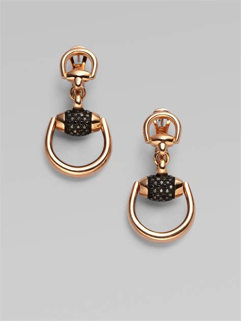 gucci rose gold horsebit earrings|Gucci Horsebit necklace jewelry.